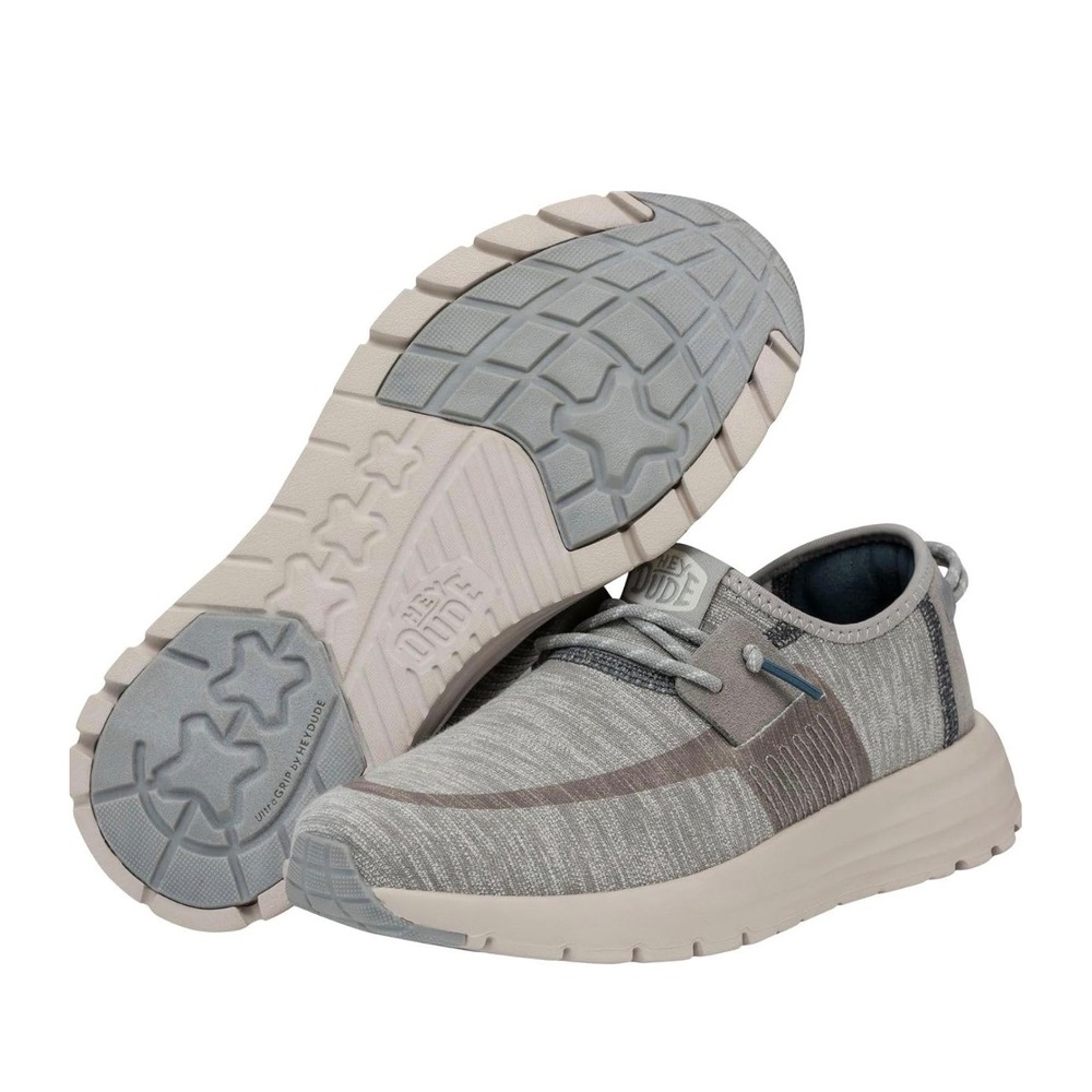 Hey Dude Sneakers Gray and Beige Lightweight Casual Shoes